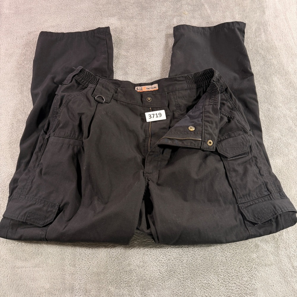 5.11 Tactical Cargo Pants Mens 34x30 Black Ripstop TDU Pants 74273-019